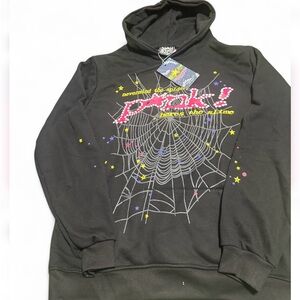 Black Sp5der Hoodie Size Medium